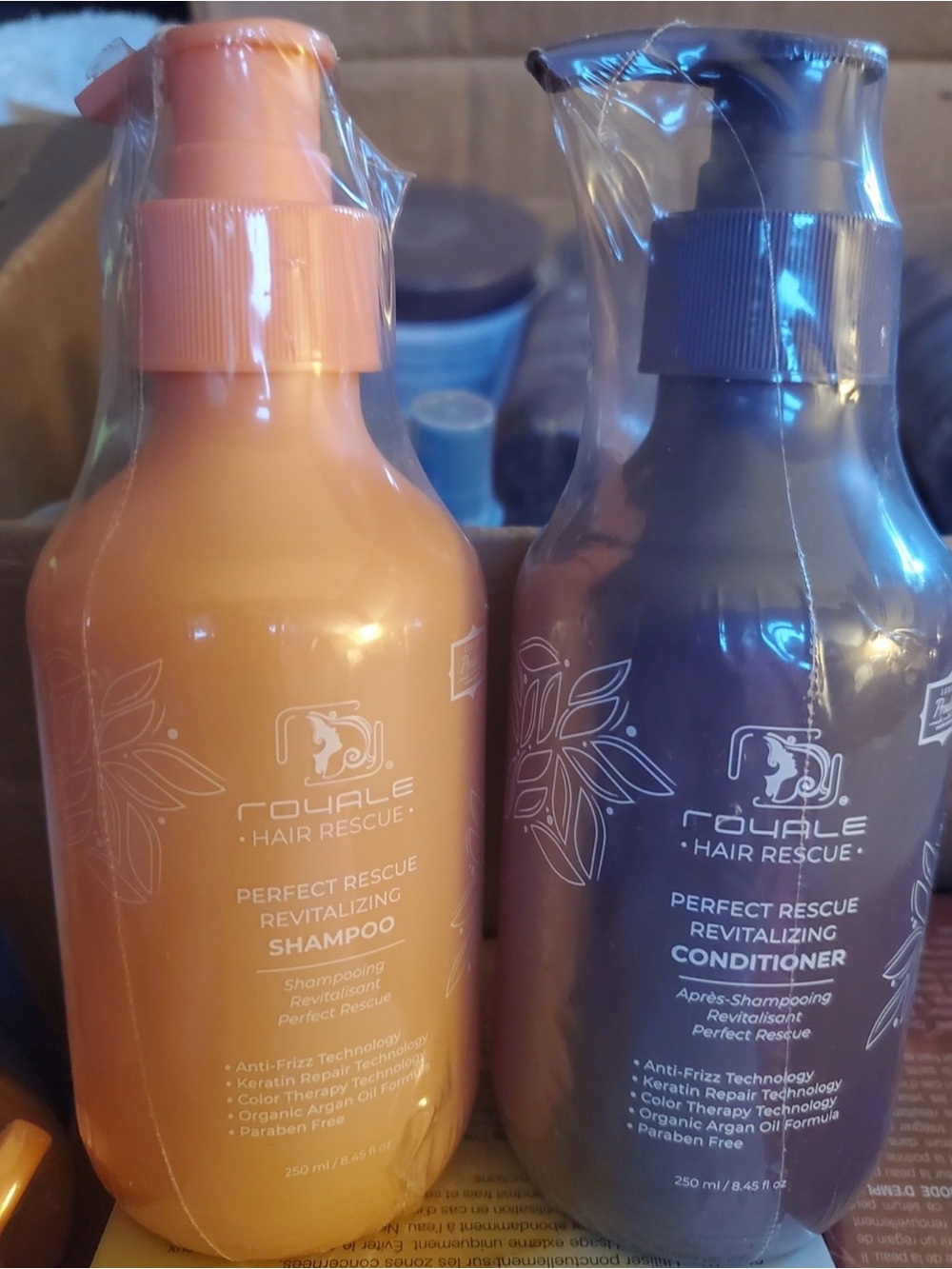 Royale Hair  Shampoo & Conditioner Set - Peach and Purple